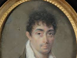 Vincent Bertrand (b.1770) "Portrait of an artist (?)" important miniature  (m)