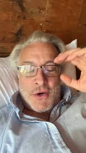 On the left, my buddy and trainer, Mike Orta, and to the right, Bronson  Pinchot 2.0, lighter by 50 pounds of pure fat and with a shape emerging  from what Mike warned