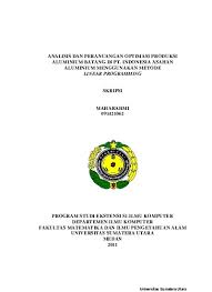Set hadiah alat taman 12, sekop taman aluminium. Analisis Dan Perancangan Optimasi Produksi Aluminium Batang Di Pt Indonesia Asahan Aluminium Menggunakan Metode Linear Programming