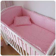 Instead of reducing hazards, experts say that crib bumpers introduce more dangerous risks. Promotion 6pcs Pink Baby Bedding 100 Cotton Baby Crib Bedding Set Protetor De Berco 4bumper Sheet Pillow Cover Baby Crib Bedding Set Crib Bedding Setbedding Set Aliexpress