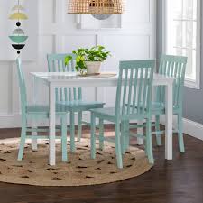 Alan and i are fully committed to team pink and team green bathrooms. Porch Den Pompton White And Mint Green 5 Piece Dining Set Overstock 10555391