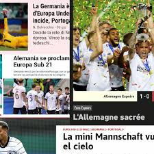 La finale de l'euro espoirs mettra aux prises pour la première fois l'allemagne et le portugal dimanche à ljubljana, en slovénie, après la qualification des deux équipes jeudi face. U21 Triumph Internationale Presse Feiert Die Mini Mannschaft