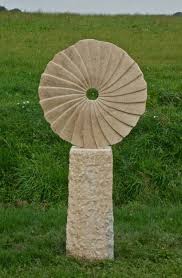 Ancaster Weatherbed Limestone Abstract Or Modern Garden Yard Sculpture By Sculptor Nicolas Moreton Titled Circular Abstract Stone Sculpture Rock Sculpture