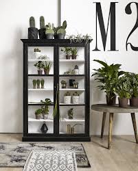 Distressed Wood And Glass Display Cabinet Glass Cabinets Display Glass Cabinet Decor