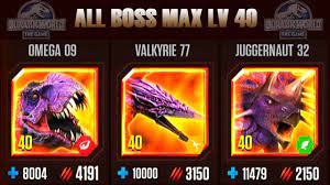 Equipped with this optional feature it can be unlocked and made ready for. Valkyrie 77 Vs Omega 09 Vs Juggernaut 32 All Boss Max Lv Jurassic World The Game Youtube