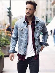 Black And White Flannel Outfit Magic Fox Fall Fashion Inspiration With A Light Wash Denim Jacket Red Black Plaid Flannel White T S Light Wash Denim Jacket Flannel Outfits Men Mens Outfits
