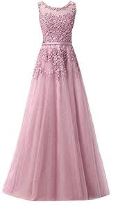 Hier kannst du auch gerne spitze in spiel bringen, das wirkt. Ever Love A Linie Lang Spitze T Ll R Ckenfrei Abendkleid Ballkleid Hochzeit Brautjungfernkleid Mit Tr Ger Light Purple 46 Amazon De Vestidos Vestidos De Gala