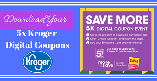 Every 1,000 points = $5 in free groceries. Download Your 5x Kroger Digital Coupons Today Kroger Krazy