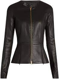 The Row Anaste Collarless Leather Jacket Collarless Leather Jacket Leather Jacket Leather Jackets Women