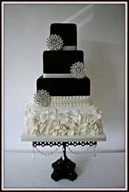 Black And White Wedding Cakes With Bling White Black And Bling Wedding Cake Indian Wedding Cakes Square Wedding Cakes Black And White Wedding Cake