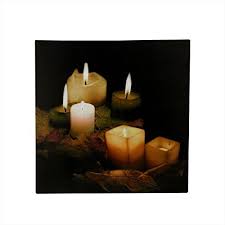 Led Lighted Flickering Candles And Leaves Canvas Wall Art 12 X 12 You Can Find Out More Details At The L Canvas Wall Art Flickering Candles Wall Art Pictures