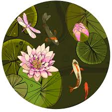 Maybe you would like to learn more about one of these? Lotus On Water Floral Vinyl Rug Tenstickers