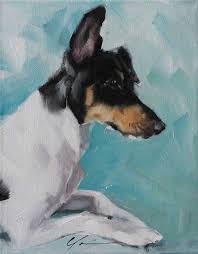Black And White Rat Terrier Clair Hartmann Rat Terrier Art Dog Paintings Dog Portraits