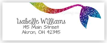 Check spelling or type a new query. Rainbow Mermaid Tail Address Labels Self Adhesive Stickers Hart Paper