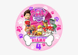 This is a personalized name with age cake topper printed on premium quality paper. Paw Patrol Edible Cake Topper Paw Patrol 2017 Calendar Png Image Transparent Png Free Download On Seekpng