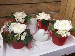 Design Set Communion Wedding Red Heart Rotes Herz Weisse Rosen Und Design Set