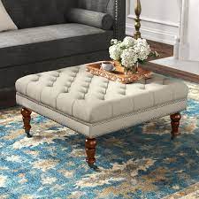 It's a chic coffee table and footrest for a family home. Ottoman As Coffee Table Wayfair