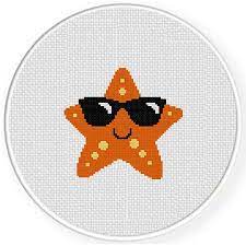 Beach starfish shells wedding cross stitch pattern details: Cool Summer Starfish Cross Stitch Pattern Cross Stitch Patterns Cross Stitch Stitch Patterns