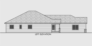 House project front view of blue house with light from windows. One Level House Plans Side View House Plans Narrow Lot House