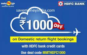 Hdfc bank, one of the popular banks in india, offers a wide range of credit products to its customers. Hdfc Credit Cards Return Flights Rs 1000 Cashback Makemytrip Savemoneyindia