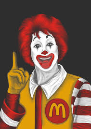 It is also associated with ronald mcdonald, the clown mascot for the mcdonald's chain of restaurants, who first appeared in 1963. Junkfood Clown Cartoon Ronald Mcdonald Costume Clown