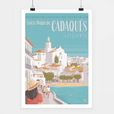 Create & print your own custom posters with canva's free online poster maker and get results in minutes. Affiche Cadaques Vente Art Mural Decoratif Travel Poster
