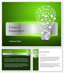 Creative Light Bulb With Icons Powerpoint Template Powerpoint Template Free Powerpoint Presentation Design Powerpoint Background Design