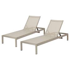 These lounge chairs are breathable and extremely comfortable! Cape Coral Set Of 2 Outdoor Mesh Chaise Lounges Gray Christopher Knight Home Target