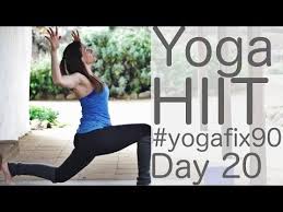 Yoga Hiit Day 20 Yoga Fix 90 With Lesley Fightmaster Cardio Yoga 30 Minute Yoga Yoga Videos