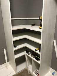 There are several organization options but they take up too much hanging room. 18 Corner Closet Shelves Ideas Shelves Closet Shelves Build Floating Shelves