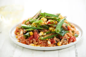 Okra And Poblano Jambalaya With Corn And Mushrooms Recipe Meals Cook At Home Jambalaya