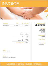 Maybe you would like to learn more about one of these? Massage Therapy Invoice Template Free Download Send In Minutes