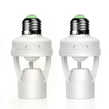 Motion Sensor Socket Dimmable Light Lamp Bulb Adapter Holder For E26 E27 Base Us For Sale Online