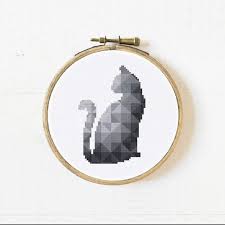 Celebrate new life with our selection of cross stitch birth announcement patterns from embroidery central! Gray Geometric Cat Cross Stitch Pattern Modern Baby Nursery Etsy Modern Cross Stitch Patterns Geometric Cat Cat Cross Stitch Pattern