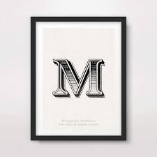 Find the perfect letter m stock photos and editorial news pictures from getty images. M Letter Initial Art Print Poster Ornate Decorative Text Name Surname Typography Word Alphabet Graphic Design Black White Home Decor Wall Picture A4 A3 A2 10 Size Options Amazon Co Uk Handmade Products
