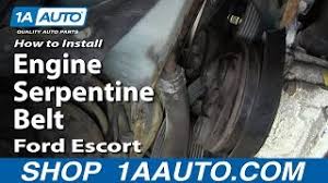 How To Replace Serpentine Belt 97 03 Ford Escort Youtube