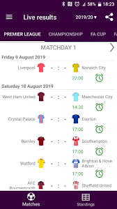 Live Scores For Premier League For Android Apk Download