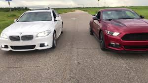 Bmw 550i Vs Mustang Gt Close Youtube