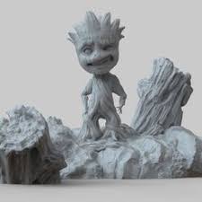 Baby Groot Sculpture 3d Print Model Stl Files For 3d Printing Sculpture Print Models Prints