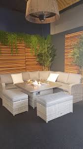 Our range of premium rattan furniture with firepit feature, comes in a variety of styles and colour options, making a rattan outdoor set with a firepit table an ideal choice to create atmosphere and warmth in your outdoor space. New Carina Outdoor Corner Sofa Set With Firepit Video Backyard Furniture Garden Seating Patio Set