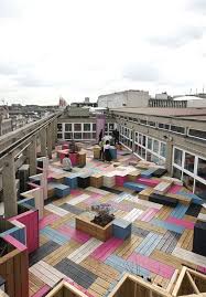 London College Of Fashion Rooftop London 2014 Studio Weave Roof Garden Rooftop Deck