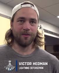 Victor Hedman with Cup