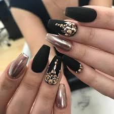 Attractive Acrylic Black Coffin Nails Designs 54 Unique And Beautiful Nail Designs To Try Now Stiletto Nail Designs 3d Nail Art 3d Coffin Nails Matte Nails Design Black Chrome Nails Coffin Nails Designs