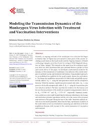 Monkeypox is relatively rare viral zoonosis caused by monkeypox virus that transmits to human body from the infected animal's body, making them ill. Pdf Modeling The Transmission Dynamics Of The Monkeypox Virus Infection With Treatment And Vaccination Interventions