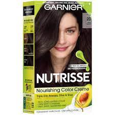 Black tea is a natural dye, and increases the melanin and keratin of the hair, says gorman. Garnier Nutrisse Nourishing Hair Color Creme 20 Soft Black Black Tea Shop Hair Color At H E B