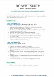 The resume checklist will help you make sense of. Event Security Officer Resume Samples Qwikresume