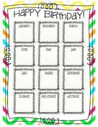 Birthday Chart For Classroom Printable Chevron Birthday Chart Freebie Birthday Charts Birthday Chart Classroom Chevron Birthday