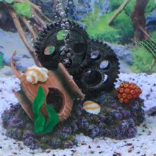 Coral reef fish tank ornaments. Buy Hrrive Aquarium Coral Reef Rock Sunken Gear Wheel Decoration For Cichlid Goldfish Fish Tank Ornament Online In Turkey B08shzmhss