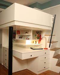 This loft bed with a desk underneath constitutes a perfect proposition for a small studio. Child S Loft Bed Desk Benjamin Marcus Archello