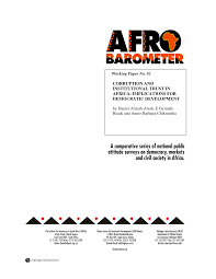 Corruption And Institutional Trust In Africa